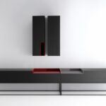 INMOTION by NEULAND INDUSTRIEDESIGN, designed in 2012‚Äì2015. INMOTION: a name that speaks for itself. A storage system expressing a 3D, aesthetic and functional innovation. Its hallmark? Top flexibility since it consists of column-shaped elements, as well as basic and hanging elements to be overlapped as you like. Rotating modules, drawers and folding drawers can be composed either by juxtaposition or they can be fixed on the wall. Finishes and colours can be customised as well. Colours can be changed also after purchase. NEULAND INDUSTRIEDESIGN‚Äôs INMOTION expresses a great creation freedom arousing emotions, for dynamic, lively and original spaces.