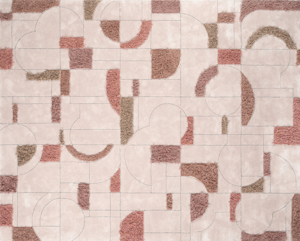 METROPOLIS I RUG OF 65% DULL SILK, 34% WOOL AND 1% FINE LUREX BY EDWARD FIELDS