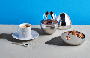 MOOD coffee silver plated espresso spoon set.