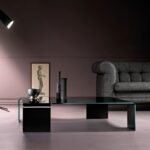 NEUTRA COFFEE TABLE IN CURVED GLASS BY RODOLFO DORDONI