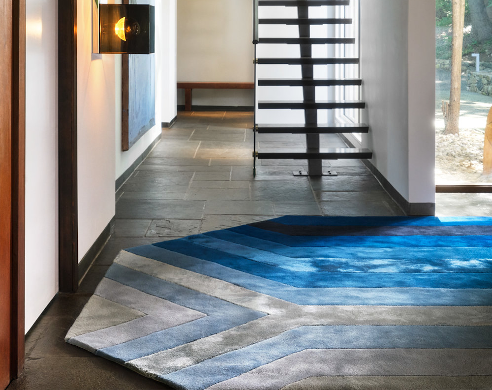 ONE MORE TIME I RUG OF 92% WOOL AND 8% SILK BY EDWARD FIELDS