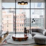 ICE CRYSTAL BORDER I RUG OF 77% WOOL AND 23% DULL SILK BY EDWARD FIELDS