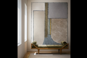 MONOLITH I RUG OF 44% FELTED WOOL, 23% DULL SILK, 17% SILK, 9% WOOL AND 7% DELICATE SILK BY EDWARD FIELDS