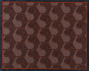 OVERLAP I RUG OF 63 % WOOL AND 37 % SILK BY EDWARD FIELDS