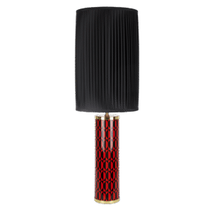 CYLINDRICAL LAMP BASE VISO RED,BLACK
