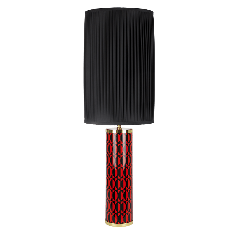 CYLINDRICAL LAMP BASE VISO RED,BLACK