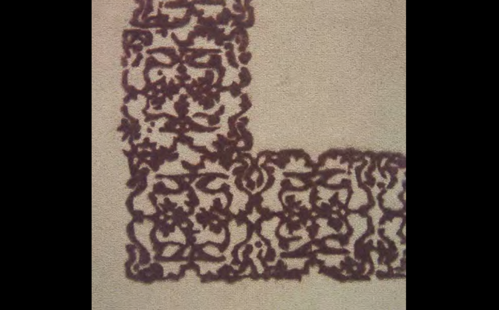 PHILYRA BORDER I RUG OF 86%  75 WOOL/25 SILK BLEND AND 14% DELICATE SILK BY EDWARD FIELDS CARPET MAKERS