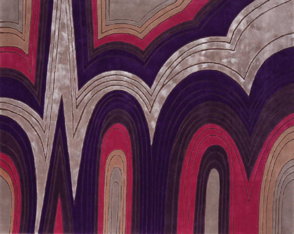 SHORT CIRCUIT I RUG OF 83 % WOOL AND 17 % SILK BY EDWARD FIELDS STUDIO