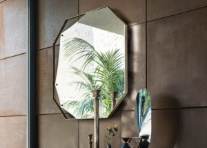 PINCH MIRROR WITH METAL FRAME BY LANZAVECCHIA +WAI