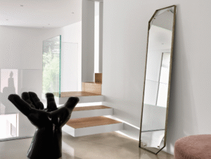 PINCH MIRROR WITH METAL FRAME BY LANZAVECCHIA +WAI