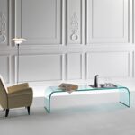 PONTE COFFEE TABLE IN CURVED GLASS BY ANGELO CORTESI