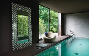 POP MIRROR IN FUSED GLASS BY MARCEL WANDERS