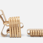 POWER PLAY‚Ñ¢ CHAIR AND OTTOMAN BY FRANK GEHRY 1990