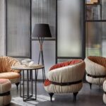 CHUBBY CHIC ARMCHAIR AND POUF BY DIESEL CREATIVE TEAM - PURO HOTEL GDANSK, POLAND, 2015  INTERIORS: DESALLES FLINT PHOTO CREDIT: ANNA STATHAKI‚Äè