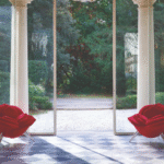 ROSE chair BY MASANORI UMEDA. The singularity of forms, hidden beneath the gracious appearance, reveals some prodigious manufacturing skill.