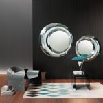 ROSY MIRROR IN FUSED GLASS BY DORIANA E MASSIMILIANO FUKSAS