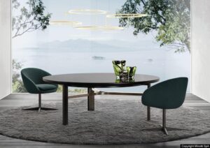 RUSSELL LITTLE SWIWEL DINING ARMCHAIR by RODOLFO DORDONI