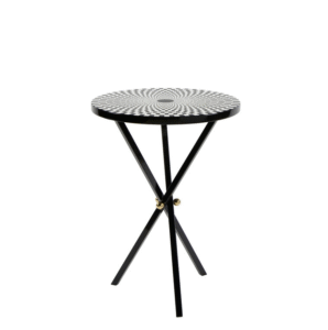 FORNASETTI TABLE TOP √ò36 EGOCENTRISMO BLACK/WHITE