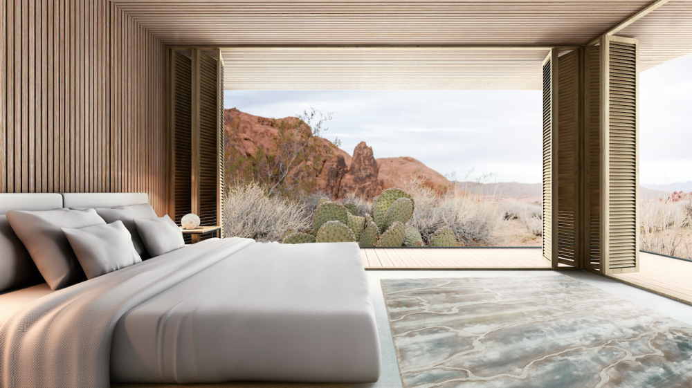 SILENT WATERS I RUG OF WOOL, DELICATE SILK AND FLAX BY FERNANDO MASTRANGELO