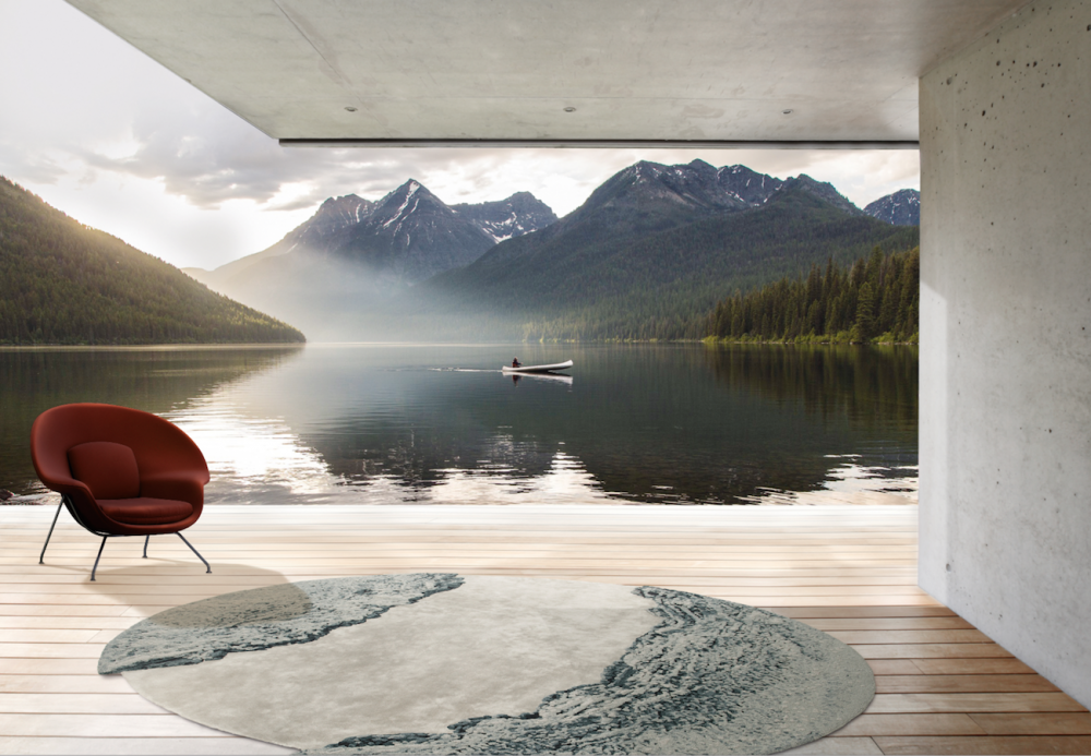 RUPTURE I RUG OF WOOL AND DULL SILK BY FERNANDO MASTRANGELO