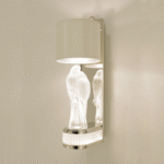 2 PERRUCHES wall sconce by PIERRE-YVES ROCHON clear crystal, chrome finish