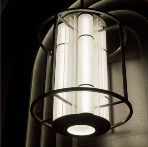 COUTARD lantern large size by PIERRE-YVES ROCHON clear crystal and bright nickel