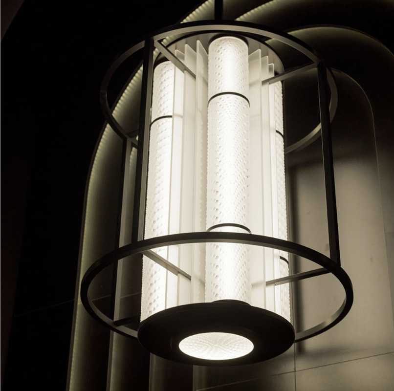 COUTARD lantern large size by PIERRE-YVES ROCHON clear crystal and bright nickel