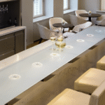 CRYSTAL BARTOP, RESTAURANT CH√ÅTEAU HOCHBERG, WINGEN-SUR-MODER. Made by GREEN & MINGARELLI