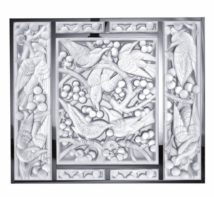 MERLES ET RAISINS HEAD UP DECORATIVE PANEL CLEAR CRYSTAL, CHROME, MIRRORED