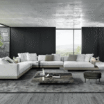 CONNERY seating system by RODOLFO DORDONI, designed in 2020. Contemporary, with a strong architectural appeal and pure lines reminiscent of the mid-century American spirit, the CONNERY seating system sports an exquisite aesthetic and design that instantly catch the eye