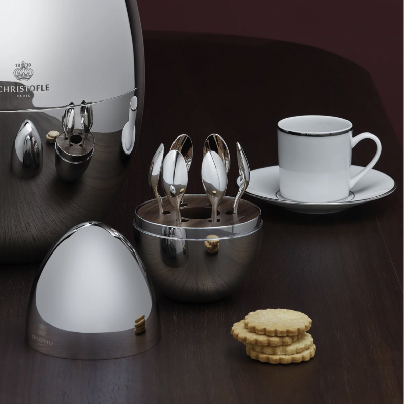 MOOD coffee silver plated espresso spoon set.