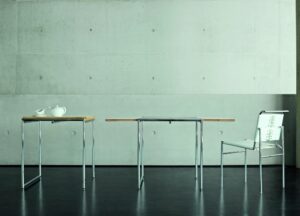 JEAN table designed by  EILEEN GRAY 1929. 65/130x70x70cm