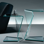 SIGMY COFFEE TABLE IN CURVED GLASS BY AQUILI ALBERG