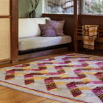 SLATS INCREDIBLE I RUG OF 52% WOOL AND 48% DULL SILK BY EDWARD FIELDS