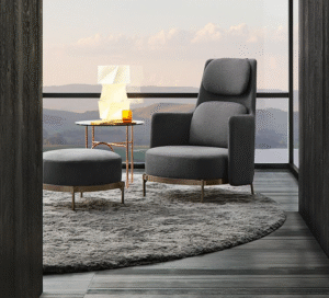 TAPE berg√®re and footstool by NENDO