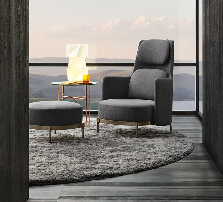 TAPE berg√®re and footstool by NENDO