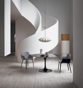 KN06 Armchair by Piero Lissoni 2020. As part of the reimagined offerings by Piero Lissoni for the latest Knoll Inc. collections, KN06 brings an expansion of the seating family with a design catered to modern, luxurious living spaces. The update offers stylistic refinement to the collection, with graceful, slender touches that enhance sophistication and modernity.