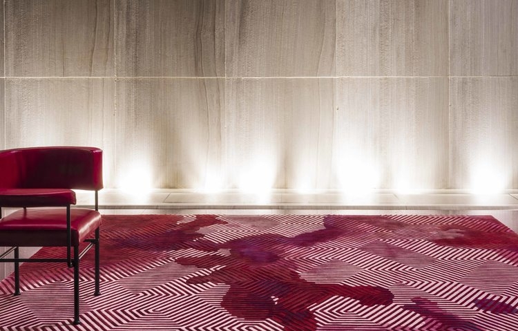 Bloom Collection: Nexus I by Jeff Leatham for Tai Ping. Harnessing Tai Ping‚Äôs expertise, graphic contrasts and juxtapositions are brought to life using wool and silk threads in countless nuances of deeply saturated tones, with the designer taking inspiration from Tai Ping‚Äôs signature palette. Tonal accents, variety and movement are achieved through plays on texture, while material contrasts open up a range of inviting tactile and visual possibilities.