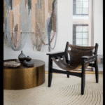 TWILIGHT HAZE I RUG OF 85% WOOL, 11% SILK AND 4% FINE LUREX BY EDWARD FIELDS