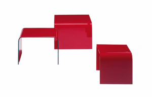 NURGLAS SIDE AND COFFEE TABLES 1600 BY PETER DRAENERT 1972