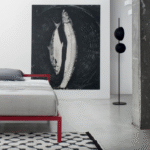 ALUMINIUM bed designed by BRUNO FATTORINI.