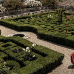 VERMELHA armchair BY CAMPANA BROTHERS. VERMELHA armchair is the main character at Villa Corsini at Mezzomonte, Florence, in a perfect example of Italian-style garden.