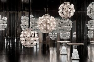 Crystal chandeliers LE ROI SOLEIL - designer MARCEL WANDERS.