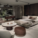 HORIZONTE bed designed by MARCIO KOGAN / STUDIO MK27 DESIGN. From the floating base of the HORIZONTE modular seating system comes our new HORIZONTE Bed, the natural evolution for the night area: a skilful combination of materials and exquisite tailoring that gives rise to a wide range of versions, thus expressing itself as a true system.