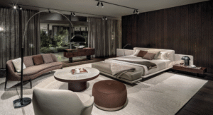 HORIZONTE bed designed by MARCIO KOGAN / STUDIO MK27 DESIGN. From the floating base of the HORIZONTE modular seating system comes our new HORIZONTE Bed, the natural evolution for the night area: a skilful combination of materials and exquisite tailoring that gives rise to a wide range of versions, thus expressing itself as a true system.