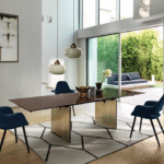 WAVES TABLE WITH DV GLASS BASE BY LUDOVICA + ROBERTO PALOMBA