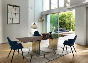 WAVES TABLE WITH DV GLASS BASE BY LUDOVICA + ROBERTO PALOMBA