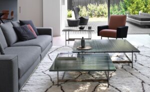 WAVES COLLECTION OF COFFEE-TABLES IN DV GLASS BY LUDOVICA + ROBERTO PALOMBA