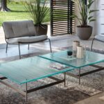 WAVES COLLECTION OF COFFEE-TABLES IN DV GLASS BY LUDOVICA + ROBERTO PALOMBA