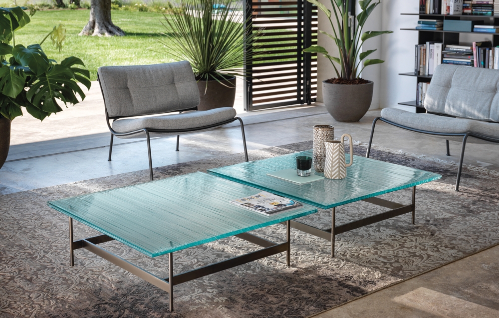 WAVES COLLECTION OF COFFEE-TABLES IN DV GLASS BY LUDOVICA + ROBERTO PALOMBA